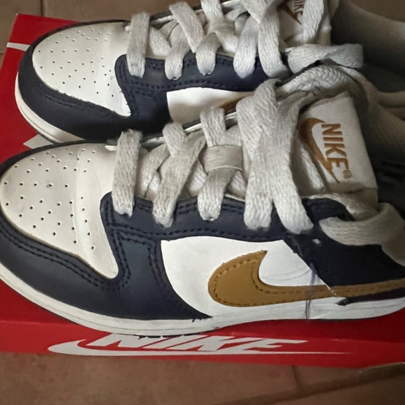 Nike Dunk Low PSE White/Wheat/Midnight Navy Size 13c - Picture 7 of 14